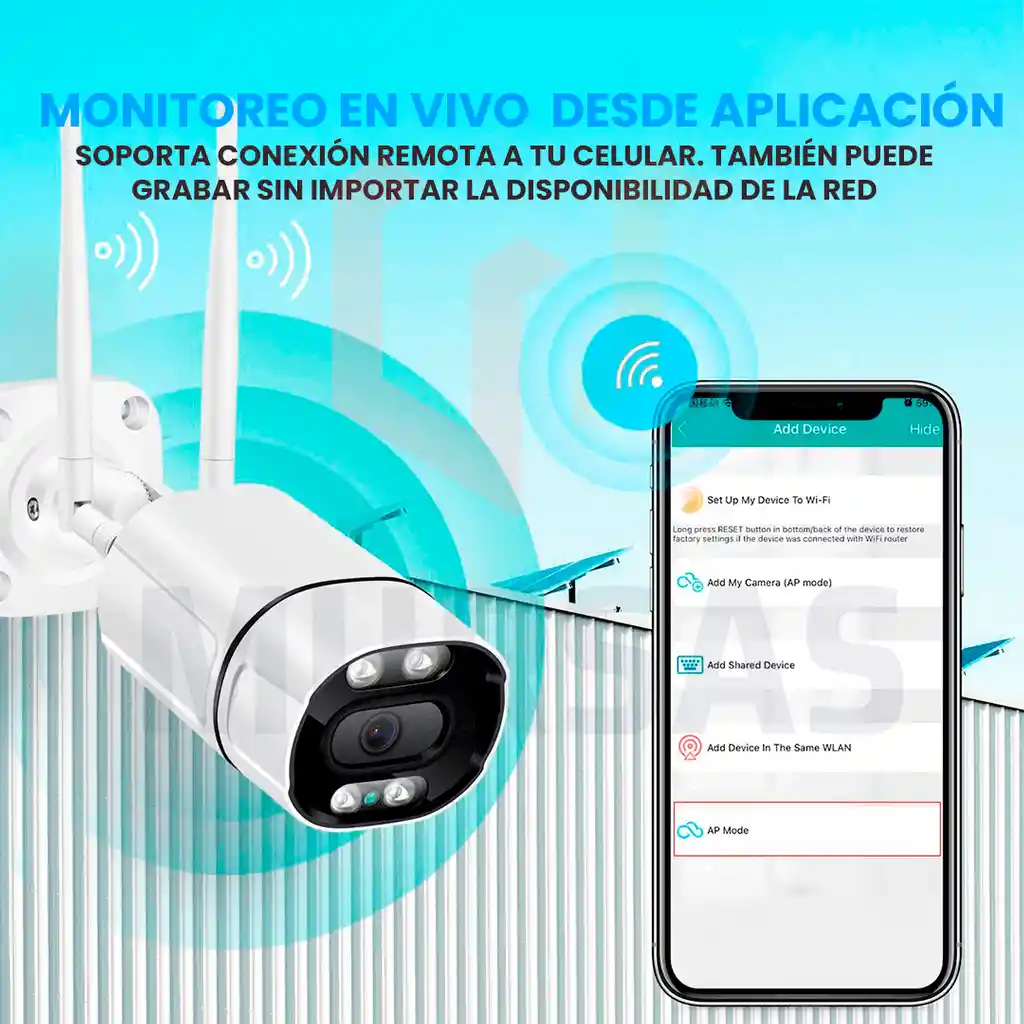 Camara Exterior Fija Ip Monitoreo En Tiempor Real