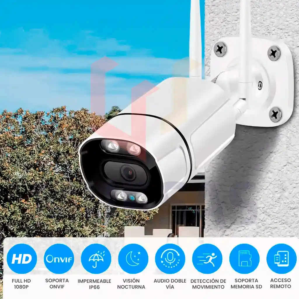 Camara Vigilancia Wifi Full Hd Para Exterior Fija Zoom X4