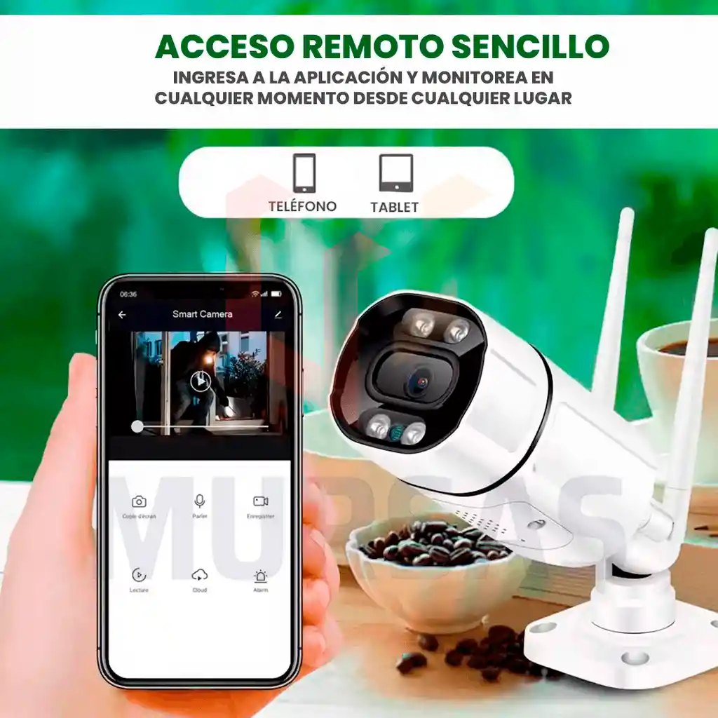 Camara Vigilancia Wifi Full Hd Para Exterior Fija Zoom X4