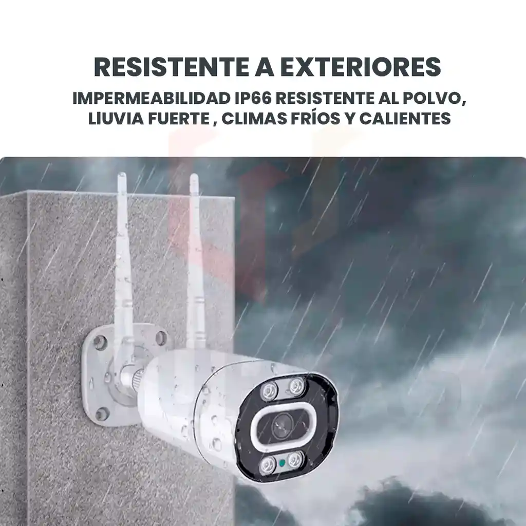 Camara Exterior Fija Ip Visión Noctura Resistente A Exteriores