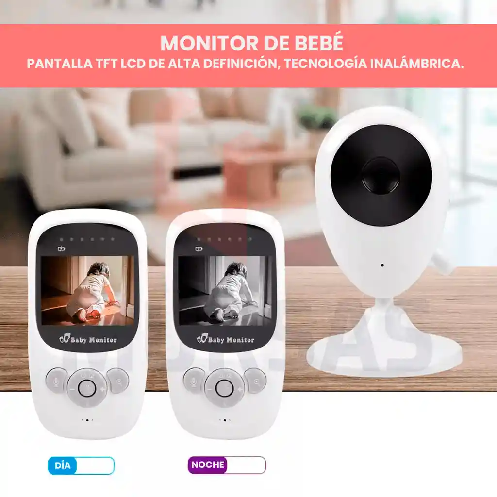 Camara Vigilancia + Monitor De Video Pantalla Para Bebe