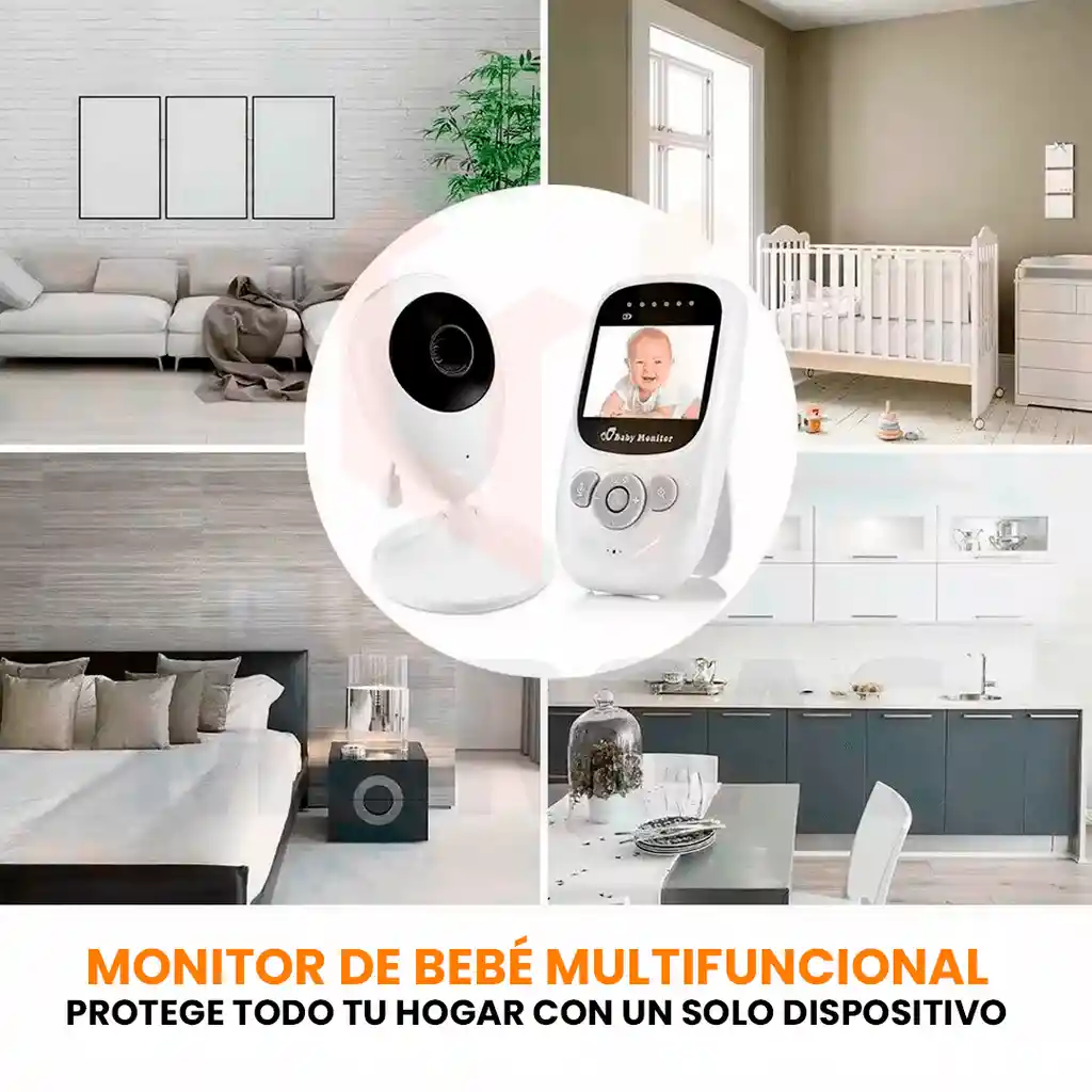 Monitor Para Bebe Inalámbrico Cámara De Seguridad Nocturna