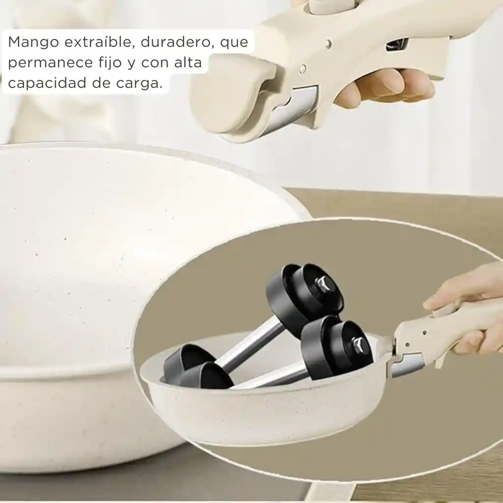 Juego De Sartenes Mango Intercambiable