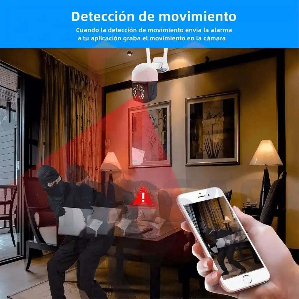 Camara Domo Giratoria 360° De Seguridad Wifi Full Hd 1080p