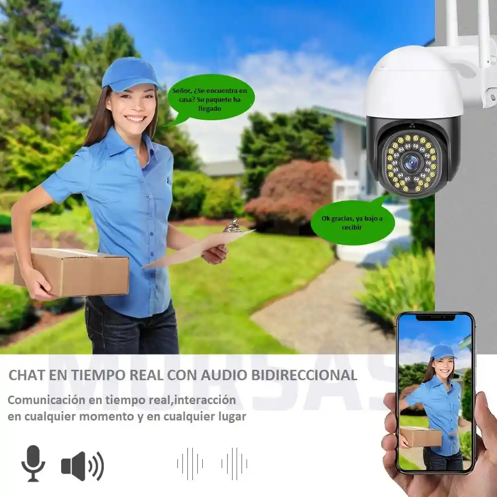 Camara Domo Giratoria 360° De Seguridad Wifi Full Hd 1080p