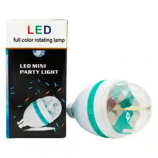 Bombillo Led Discotequero Giratorio Luces Colores Navidad