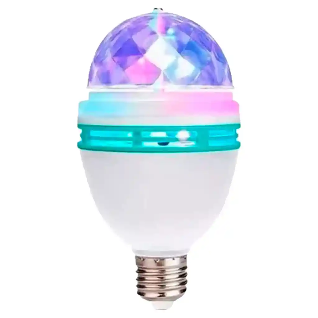 Bombillo Led Discotequero Giratorio Luces Colores Navidad