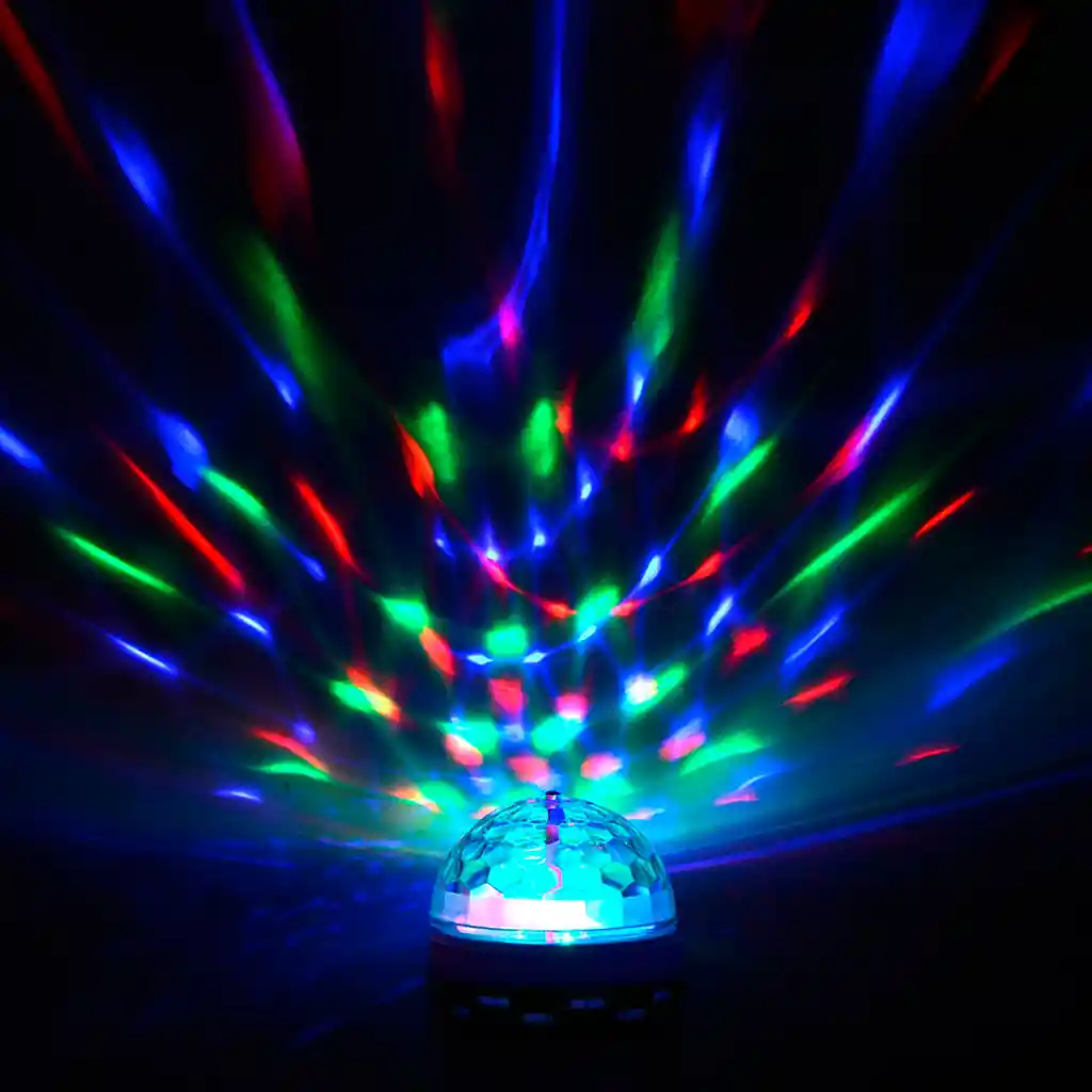 Bombillo Led Discotequero Giratorio Luces Colores Navidad