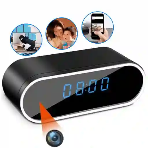 Reloj Despertador Camara Secreta Espia Wifi Seguridad 24/7