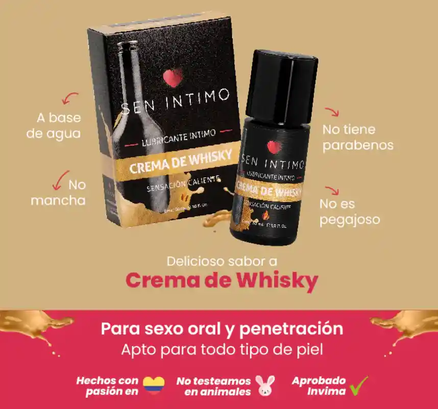 Lubricante Caliente Crema De Whisky