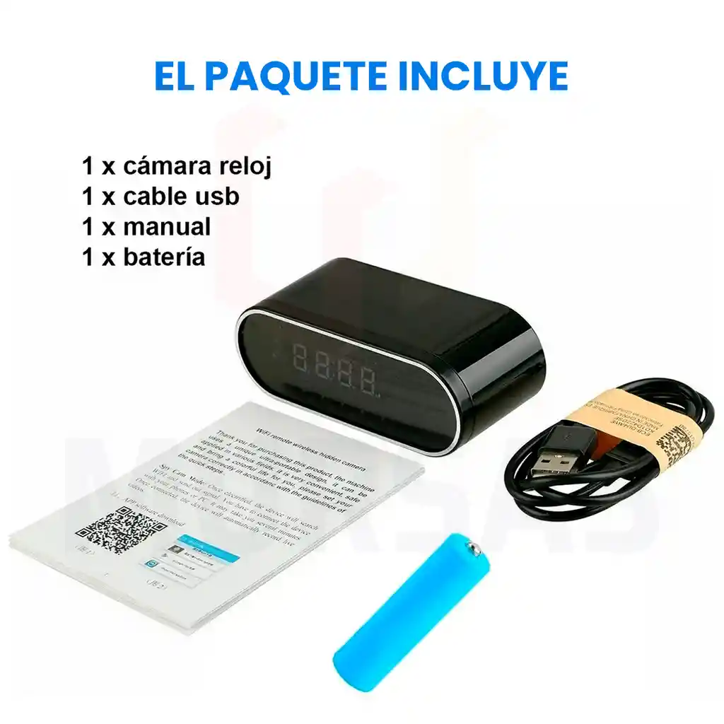 Camara Reloj De Mesa Espia Hd 1080p Wifi Negocio - Hogar