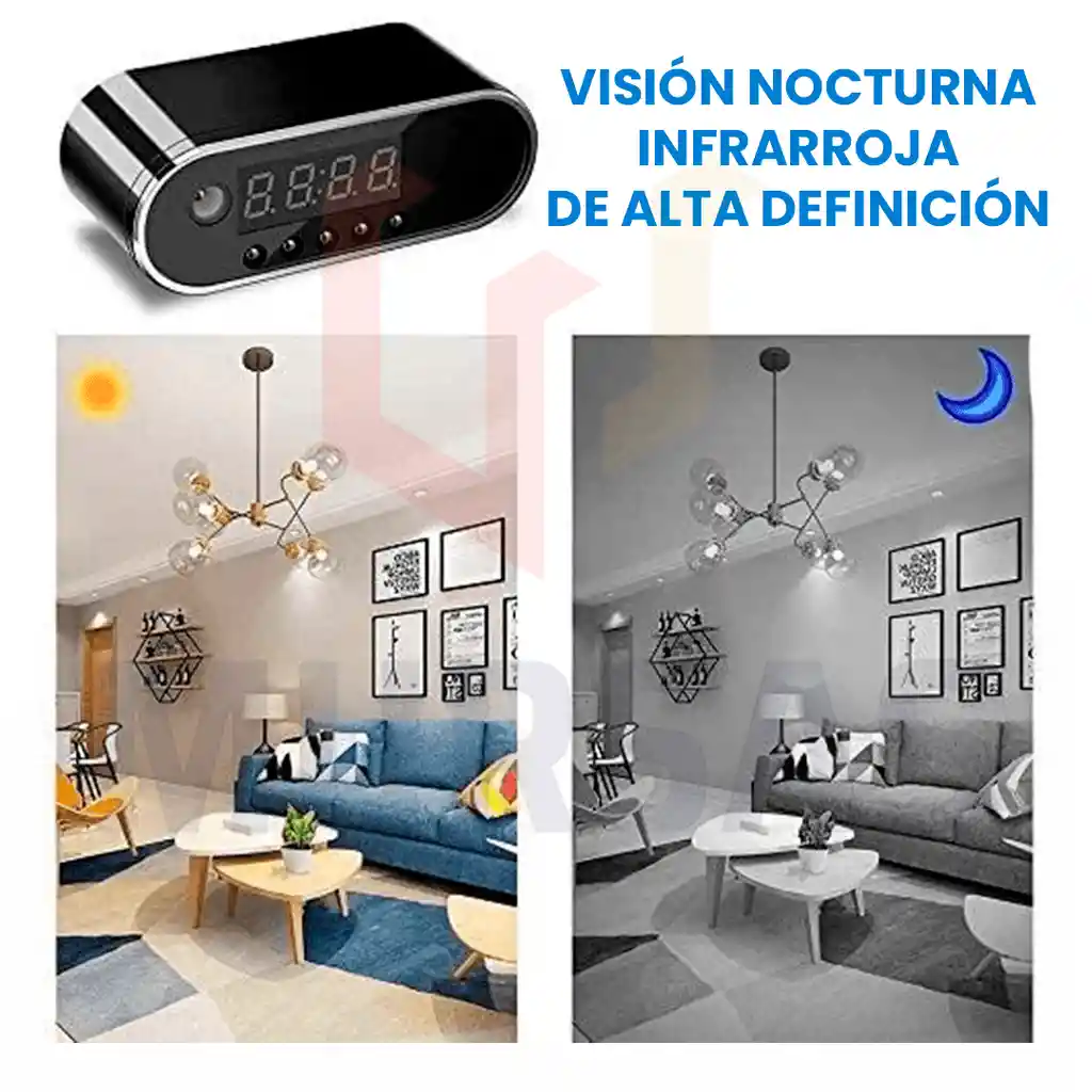 Camara Reloj De Mesa Espia Hd 1080p Wifi Negocio - Hogar