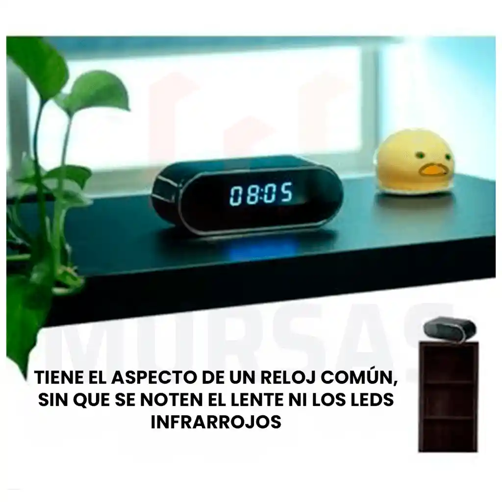 Camara Reloj De Mesa Espia Hd 1080p Wifi Negocio - Hogar