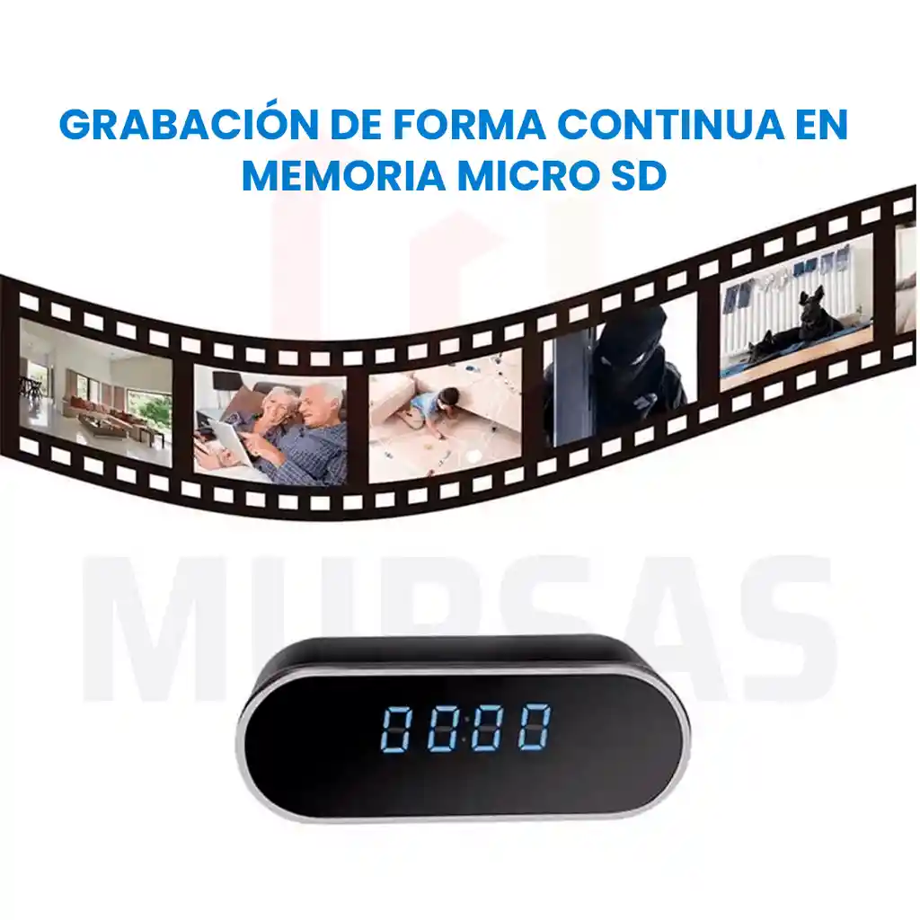 Camara Reloj De Mesa Espia Hd 1080p Wifi Negocio - Hogar