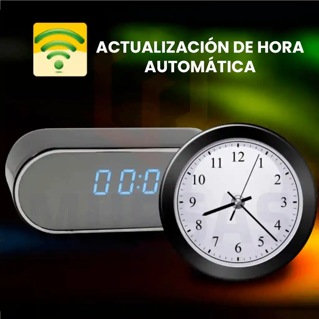 Reloj Despertador Camara Secreta Espia Wifi Seguridad 24/7