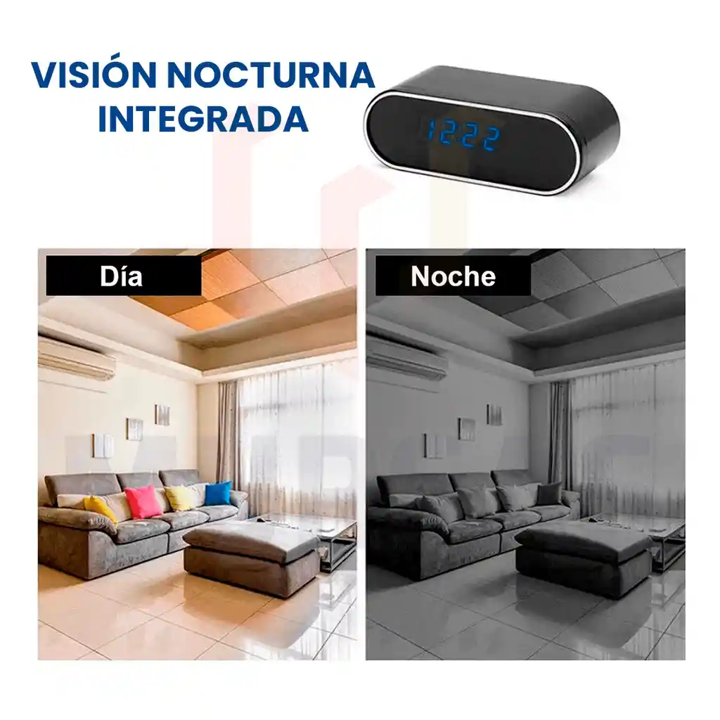 Reloj Despertador Camara Secreta Espia Wifi Seguridad 24/7