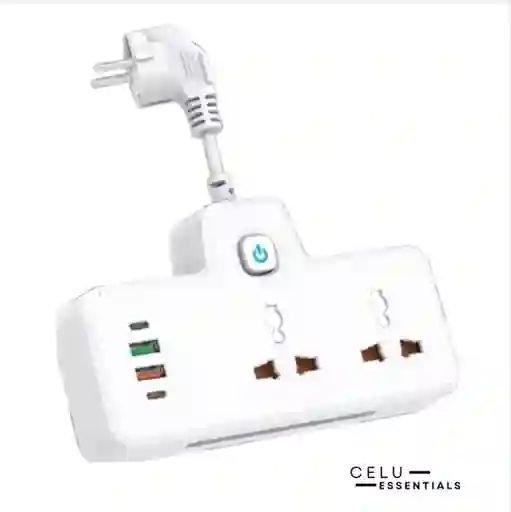 Multitoma 3250w Con 2 Conectores Usb Y 2 Tipo C