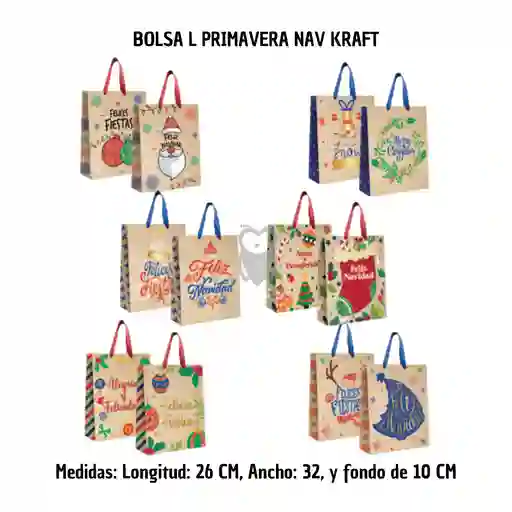 Bolsa Grande Navidad Kraft