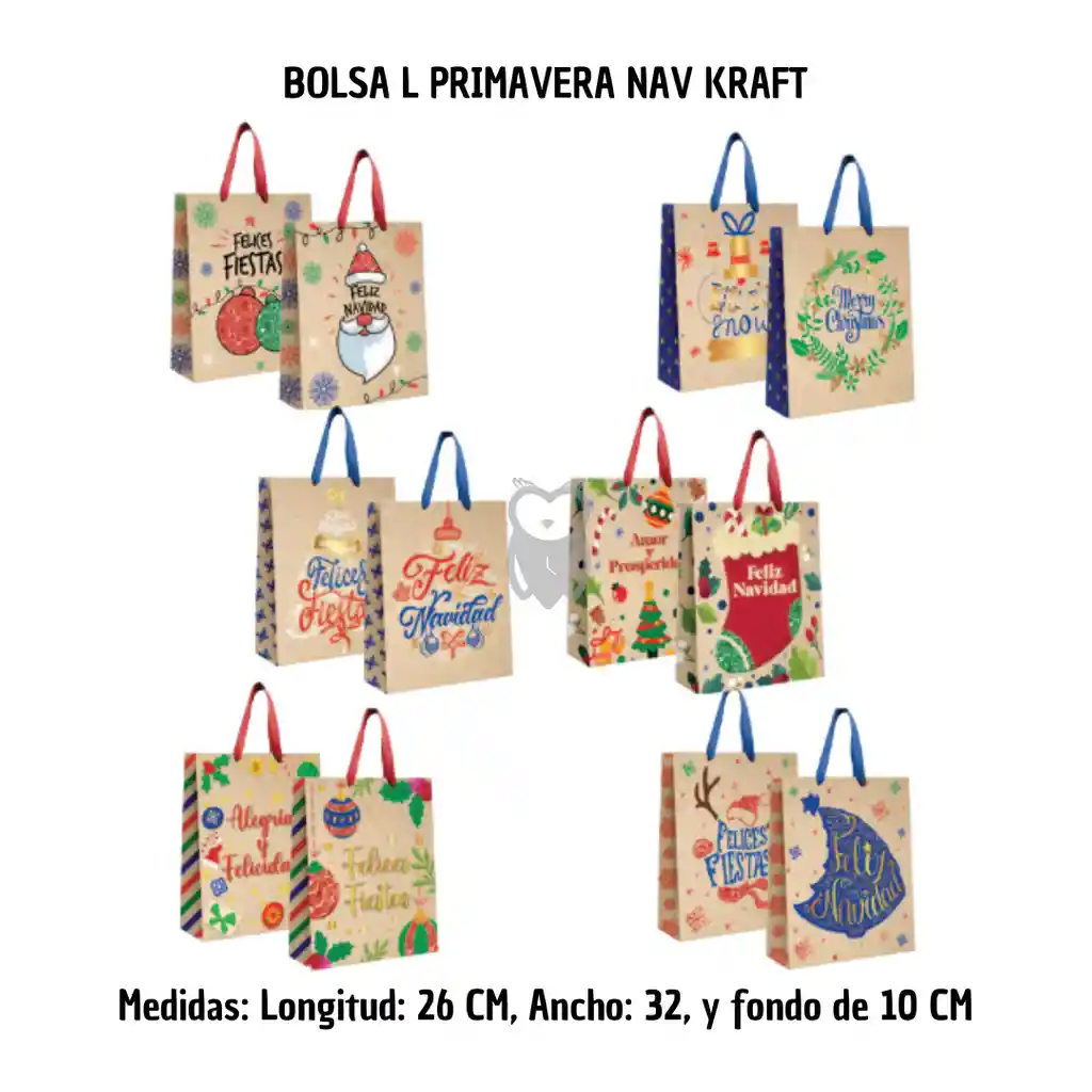 Bolsa Grande Navidad Kraft