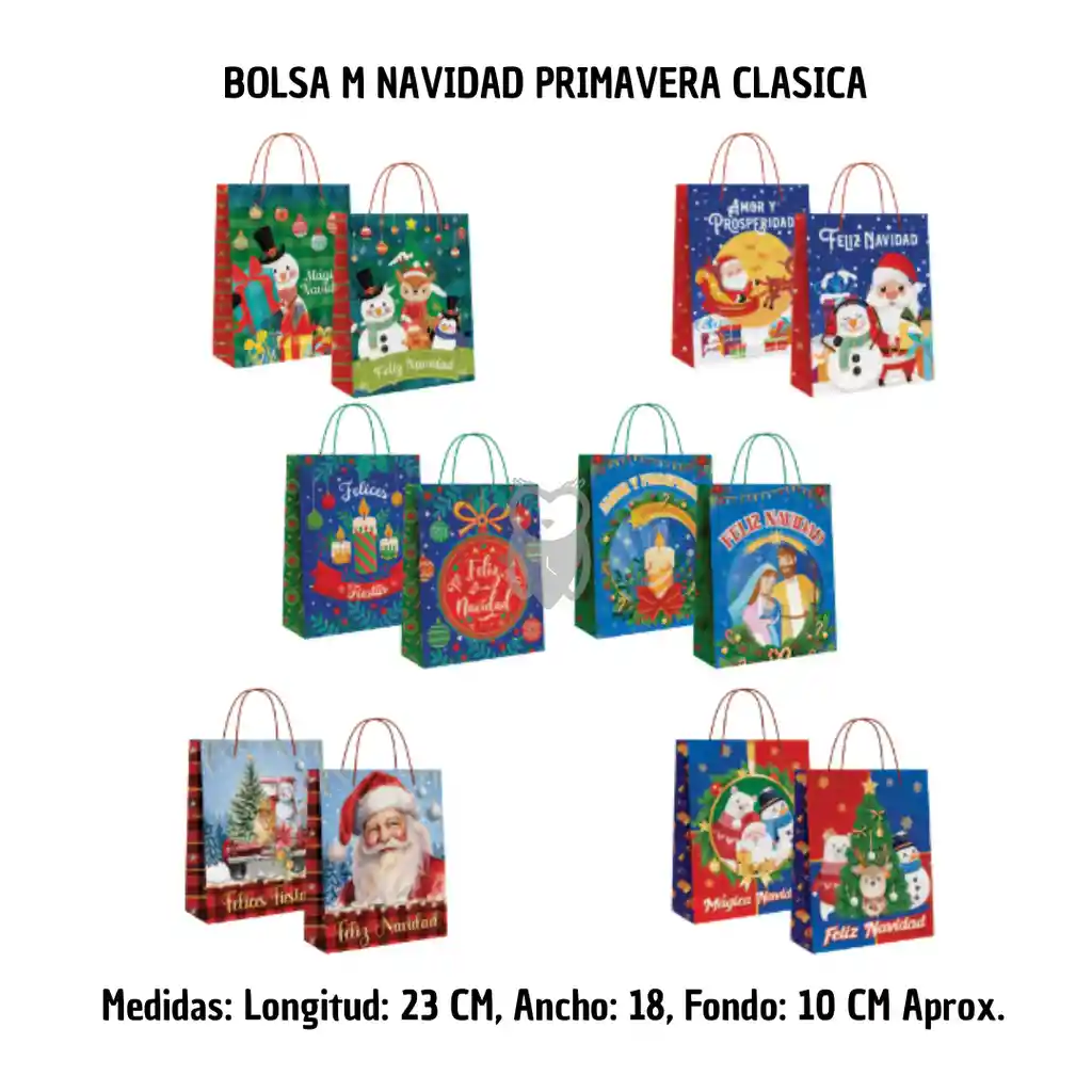 Bolsa Mediana Navidad Primavera Clasica