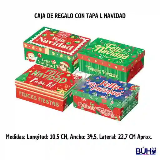 Caja Regalo Primavera Con Tapa L Navidad