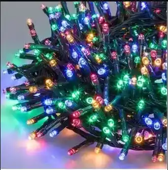 Luces De Navidad Humo Led Multicolot X180 Bombillos Cable Verde