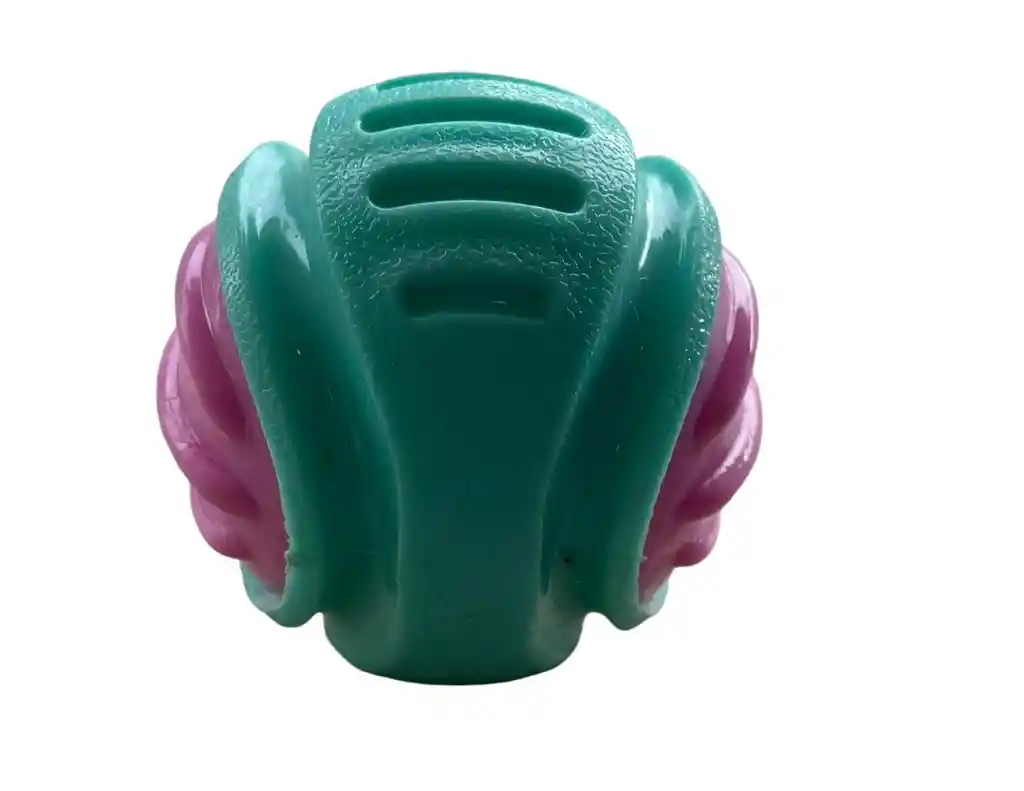 Juguete Para Perros Pelota Maciza Con Sonido Color Verde- Rosa