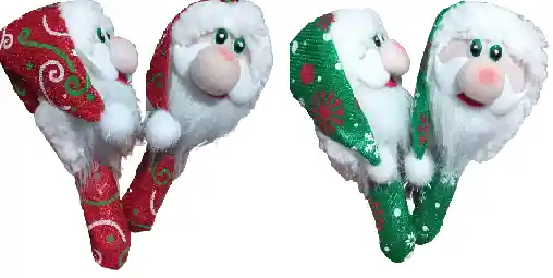 Maracas De Navidad, Papa Noel De Peluche Con Luz Led, Pequeña 16 Cm