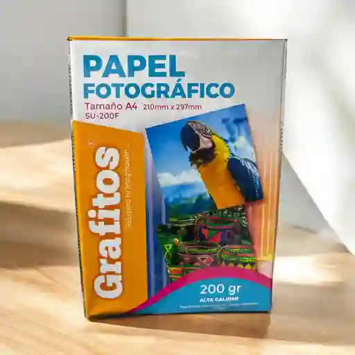 20 Hojas De 200 Gramos Papel Fotografico Brillante A4 Impresion Full Color Alta Resolucion Secado Rapido