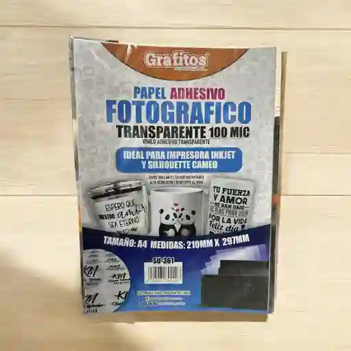 20 Hojas A4 Papel Adhesivo Fotografico 100 Mic Impresora Inkjet Silhouette Cameo