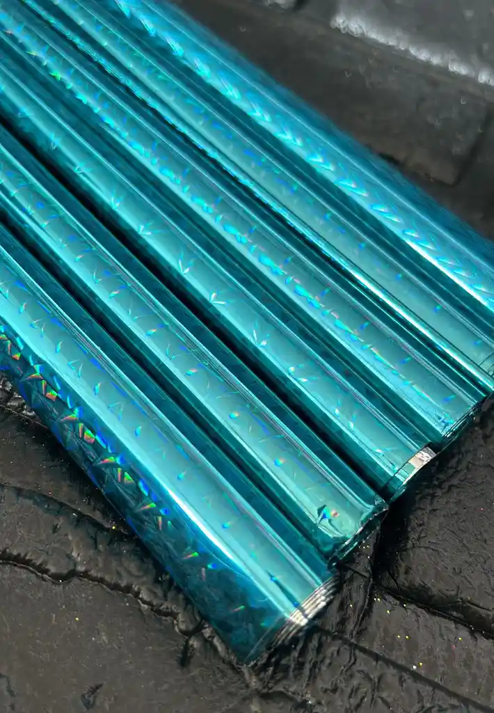Papel Regalo Metalizado X10 Unidades Azul Claro