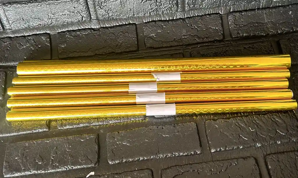 Papel Regalo Metalizado X10 Unidades Dorado