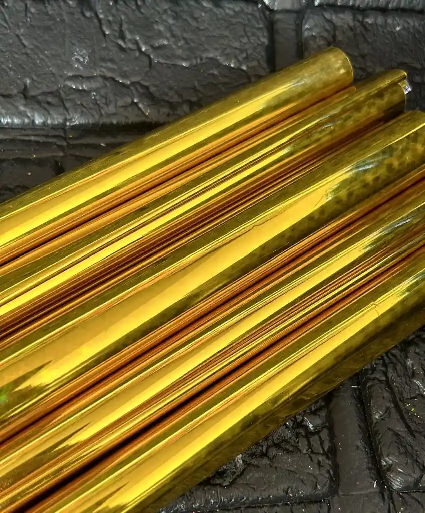 Papel Regalo Metalizado X10 Unidades Dorado