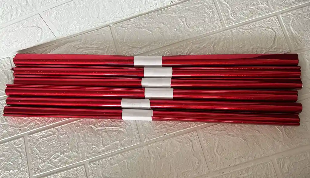 Papel Regalo Metalizado X10 Unidades Rojo