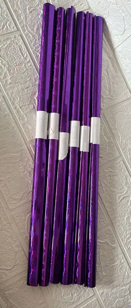 Papel Regalo Metalizado X10 Unidades Morado