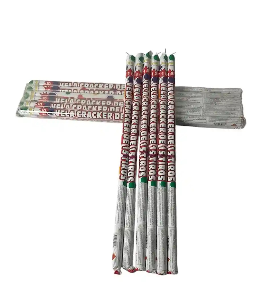 Vela Craker X 6 Unidades Bengala De Colores De 15 Tiros Polvora