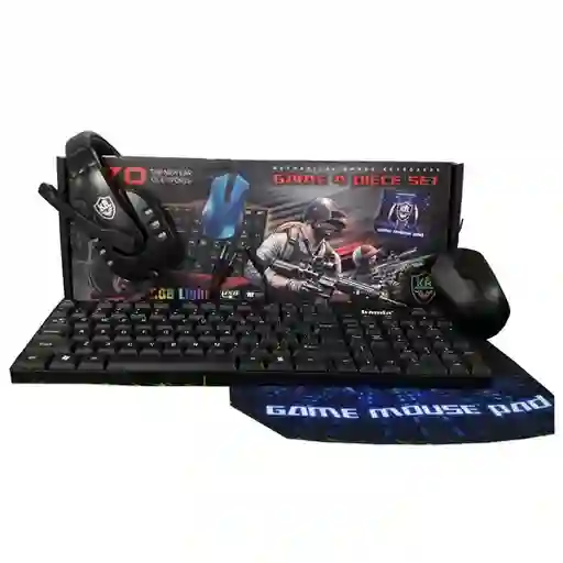 Combo Gamer Teclado + Mouse + Diademas + Mousepad