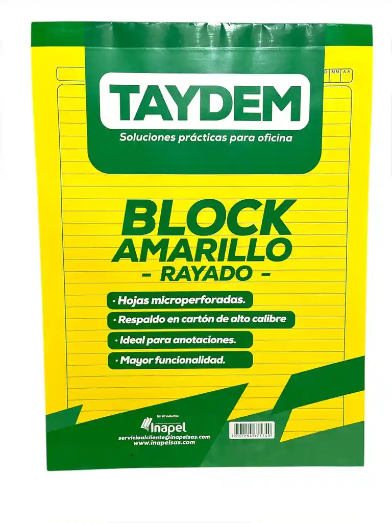 Block Amarillo Carta Rayado