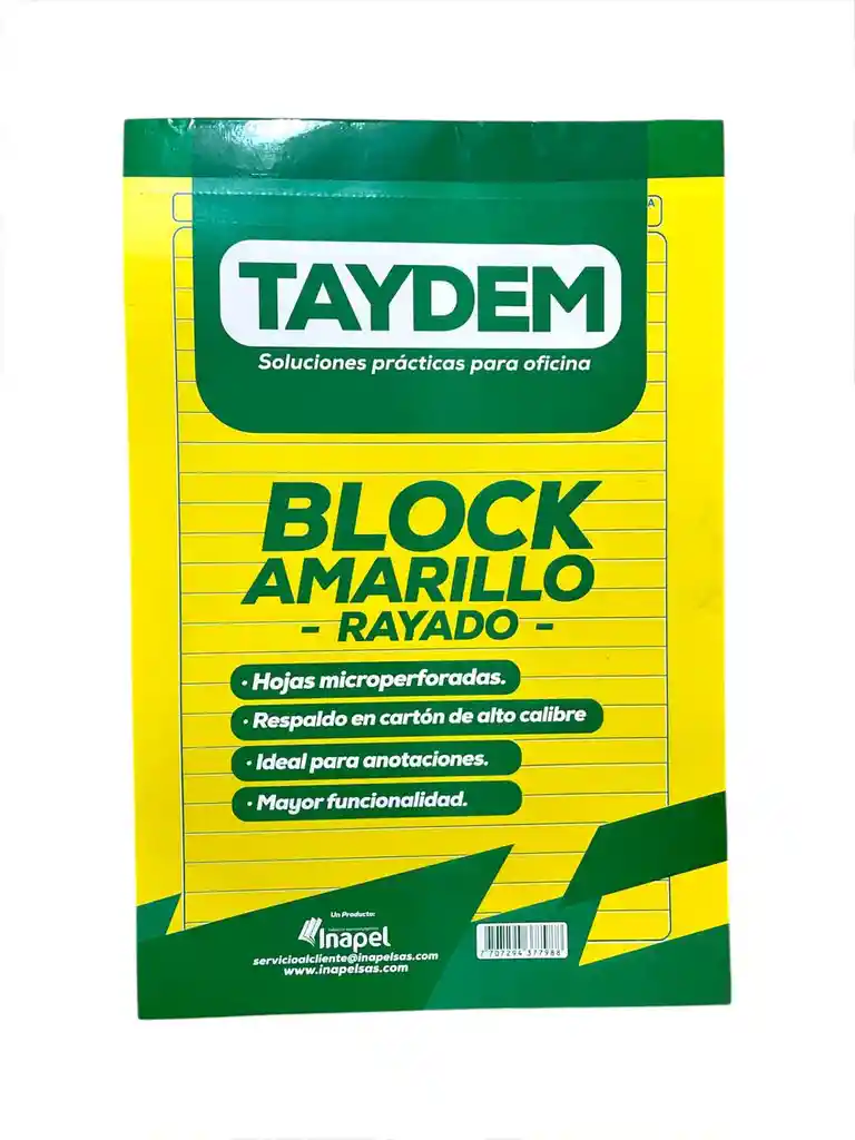 Block Amarillo Media Carta Rayado