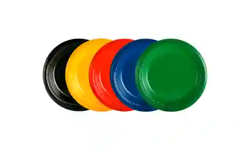 Plato Darnel Colores 15.5 Cm X 12 Colores Amarillo - Azul - Rojo - Verde-negro