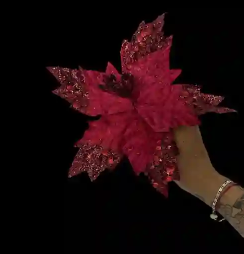 Flor Artificial Roja De 24 Cm Para Arbol De Navidad Decoracion Navideña