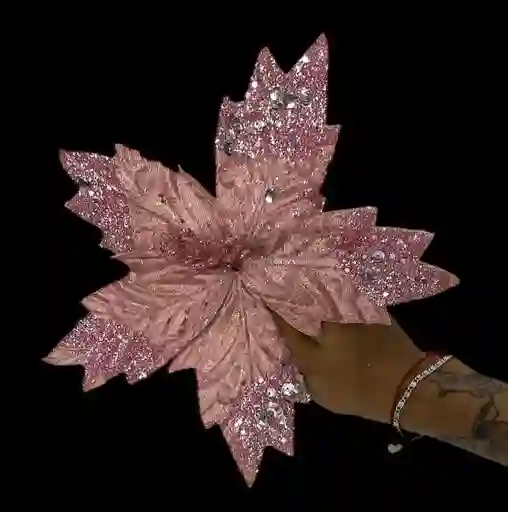 Flor Artificial De 24 Cm Para Arbol De Navidad Decoracion Navideña