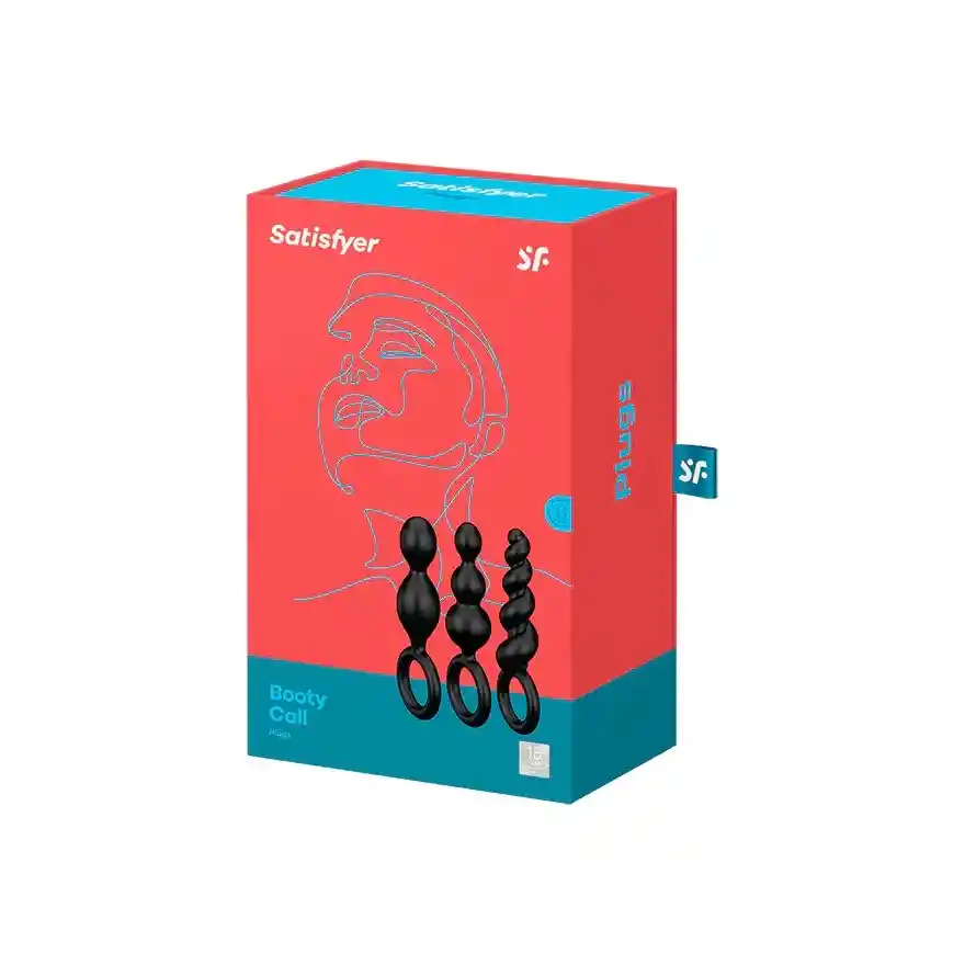 Set X3 Plugs Anales Booty Call Satisfyer Negros