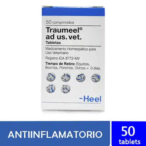 Heel - Traumeel Antiinflamatorio Natural Para Mascotas X 50 Comprimidos
