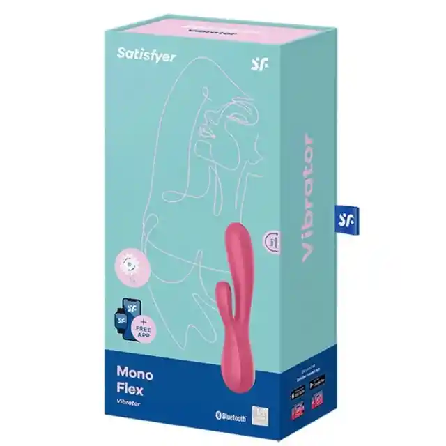 Vibrador Mono Flex Rabbit Rojo Con App Satisfyer