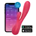 Vibrador Mono Flex Rabbit Rojo Con App Satisfyer