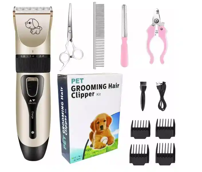 Maquina De Peluquería Canina Kit Mascotas Inalámbrica Full