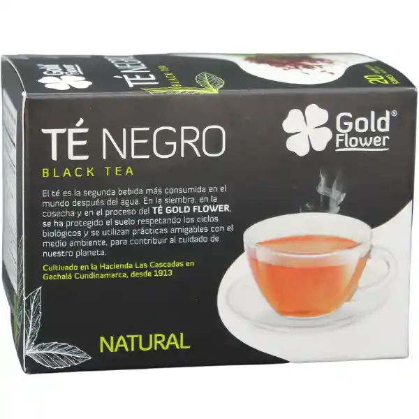 Te Negro Clásico Natural Gold Flower 20 Sobres