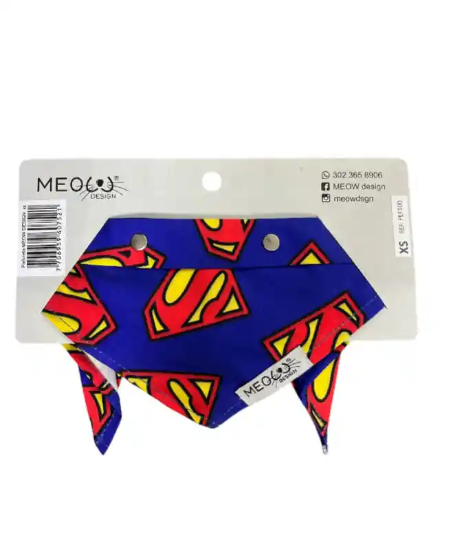 Meow Pañoleta Xs Superman