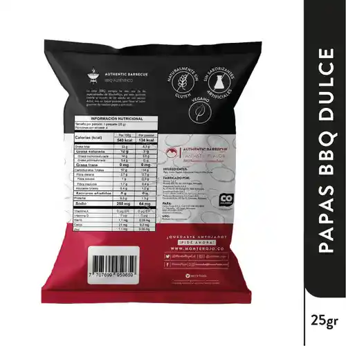 Papas Bbq Dulce 25g